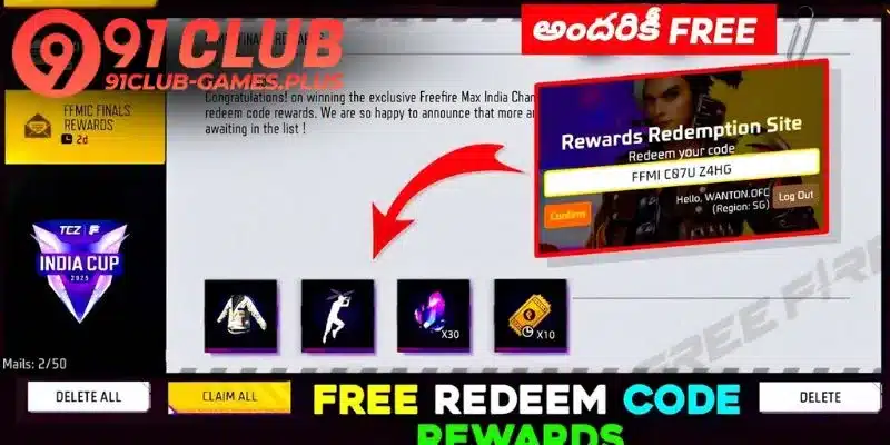 Free Fire India Redeem Code Today: New Rewards Claim
